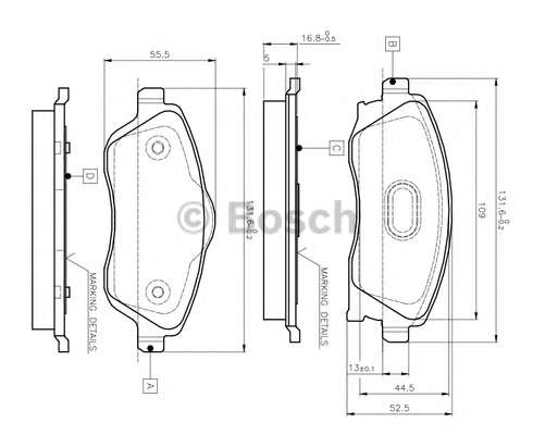 Комплект тормозных колодок, дисковый тормоз