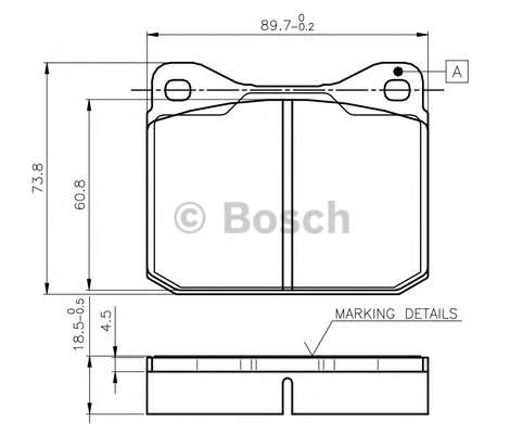 Комплект тормозных колодок, дисковый тормоз