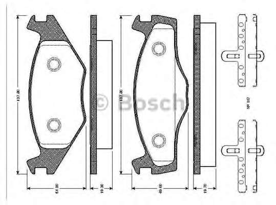 Комплект тормозных колодок, дисковый тормоз