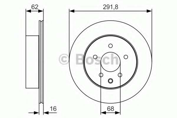 Диск гальмівний (задній) Nissan Leaf 10-/Juke 14-/Qashqai 07-13/X-Trail 01-13 (291.8x16)