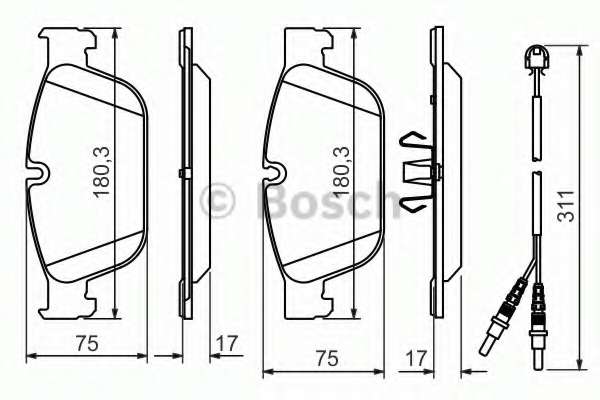 Колодки гальмівні (передні) Citroen C4/C5/C6/Peugeot 308/407/508 09-