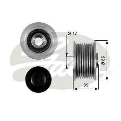 Шків генератора Mazda 3/5/6/CX-7 2.0/2.2D 02- (8PK)