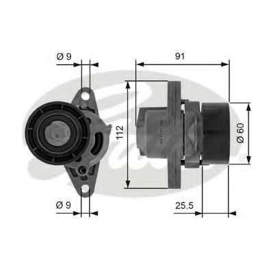 Натяжник ременя генератора Renault Kangoo 1.4/1.6i 97- (+AC)