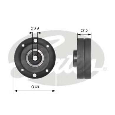 Ролик ГРМ Audi 100/200/80/90 2.0-2.3 83-96 (паразитний) (68.7x35.2)
