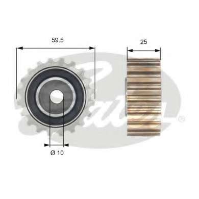 Ролик ГРМ Renault Megane 2.0 96-03 (паразитний) (60.6х26.5)