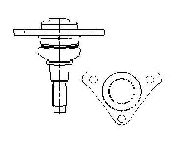 Наконечник поперечной рулевой тяги. Несущий / направляющий шарнир