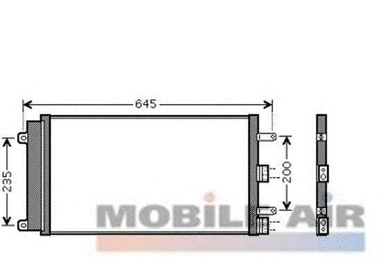 Радіатор кондиціонера Fiat Doblo 1.4-1.6 01-