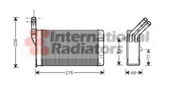 Радіатор пічки Citroen Berlingo/Peugeot Partner 1.0-2.0 HDi/D 96- (157x234x42)
