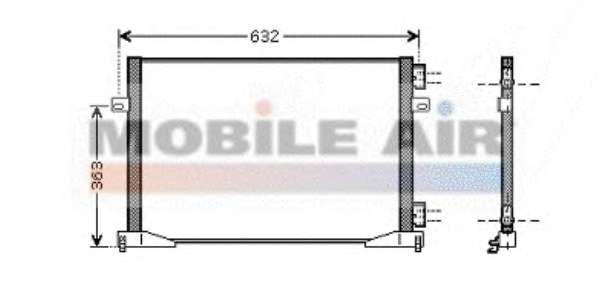 Радіатор кондиціонера Renault Trafic 1.9 dCI/2.0 01-