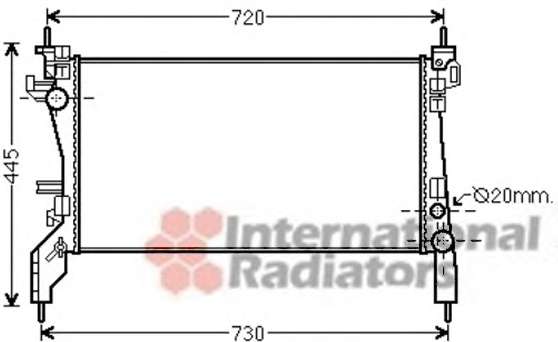 Радіатор охолодження Citroen Nemo/Fiat Fiorino/Peugeot Bipper 1.3 HDI 10-