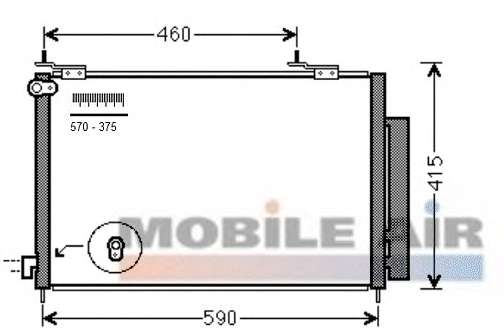 Радіатор кондиціонера (з осушувачем) Honda CR-V II 2.2CTDi 06-