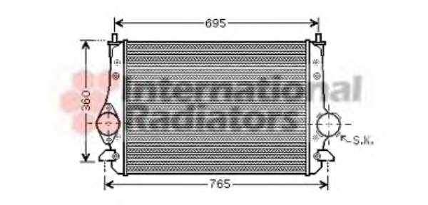 Радіатор інтеркулера Ford Galaxy/VW Sharan 1.9/2.0TDI 02-10