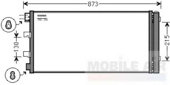 Радіатор кондиціонера Opel Movano/Renault Master III 2.3 CDTI/dCi 10-