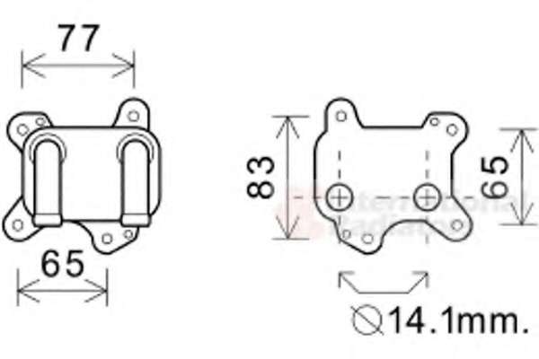 Радіатор масляний Opel Astra G/Combo 1.7DTI 02- (теплообмінник)