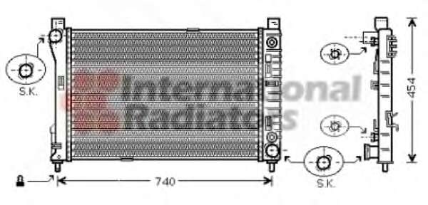 Радіатор охолодження MB C-class (W203) 00-07 M111/M271/OM611/OM646