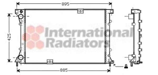 Радіатор охолодження Renault Trafic 2.5dCi 02- (-AC)