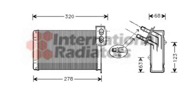 Радіатор пічки Renault Kangoo 1.2/1.4/1.5dCi/1.9D/DTI 97-