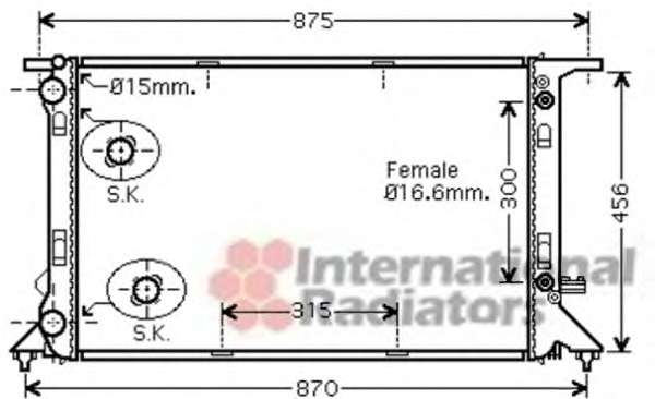 Радіатор охолодження Audi A4/A5/A6/Q3/Q5 1.4-3.0d 07-