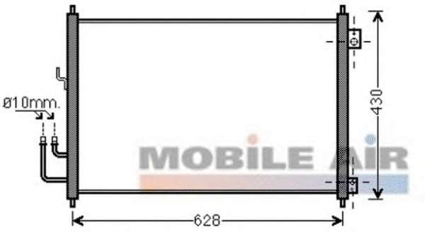 Радіатор кондиціонера (з осушувачем) Nissan X-Trail II 2.0/2.0D/2.5 07-13