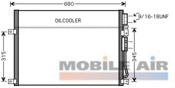 Радіатор кондиціонера Jeep Commander/Grand Cherokee 3.0CRD/3.7-6.1 06-10