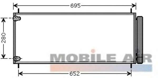 Радіатор кондиціонера (з осушувачем) Toyota Auris/Corolla 2.0/2.2D 05-14