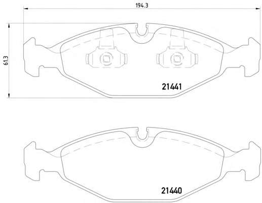 Комплект тормозных колодок, дисковый тормоз