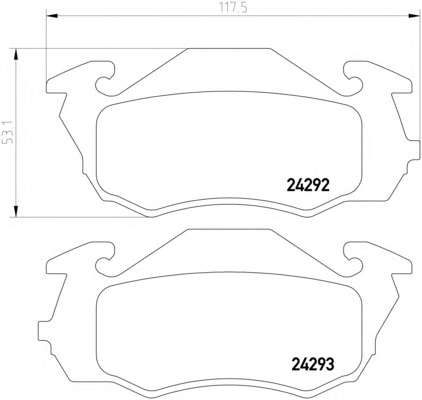 Комплект тормозных колодок, дисковый тормоз