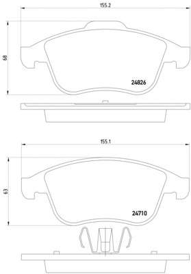 Комплект тормозных колодок, дисковый тормоз