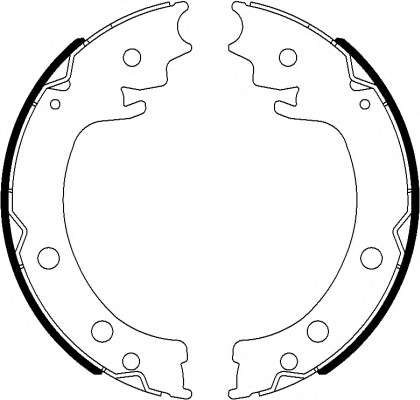 Комплект тормозных колодок, стояночная тормозная система