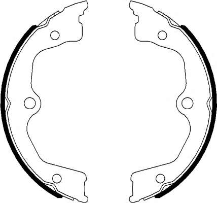 Комплект тормозных колодок, стояночная тормозная система