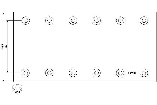 Комплект тормозных башмаков, барабанные тормоза
