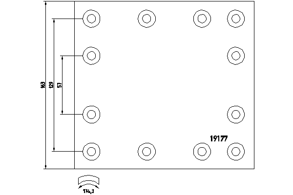 Комплект тормозных башмаков, барабанные тормоза