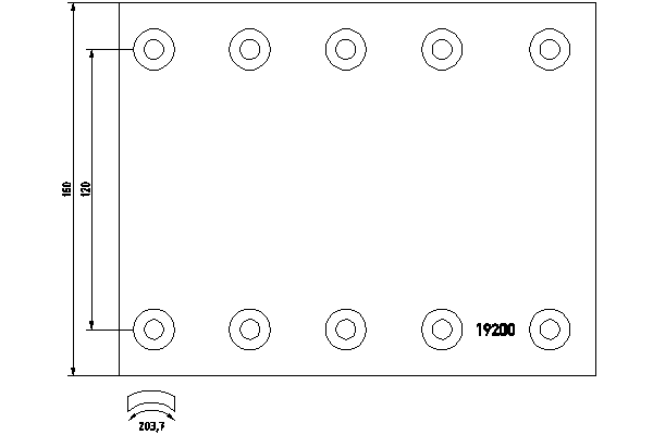 Комплект тормозных башмаков, барабанные тормоза
