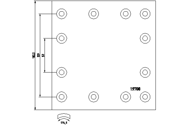 Комплект тормозных башмаков, барабанные тормоза