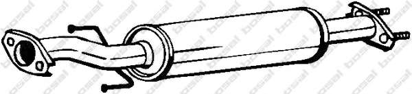 Средний глушитель выхлопных газов