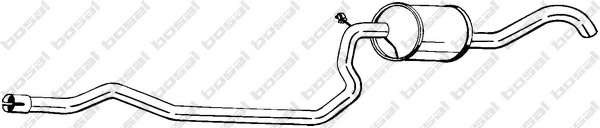 Средний глушитель выхлопных газов