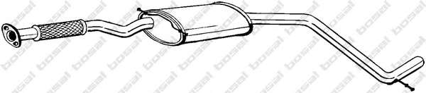 Средний глушитель выхлопных газов