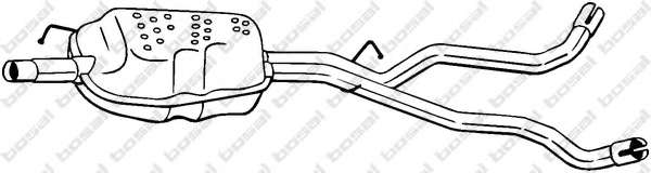 Средний глушитель выхлопных газов