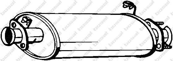 Средний глушитель выхлопных газов