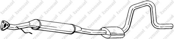 Средний глушитель выхлопных газов