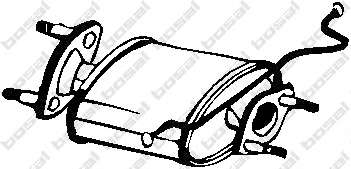 Средний глушитель выхлопных газов