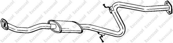 Средний глушитель выхлопных газов