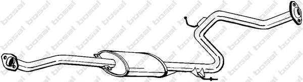 Средний глушитель выхлопных газов