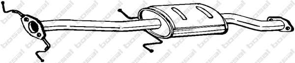 Средний глушитель выхлопных газов