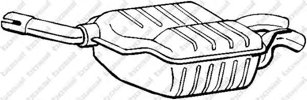 Средний глушитель выхлопных газов