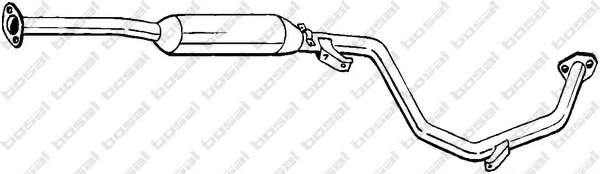 Средний глушитель выхлопных газов