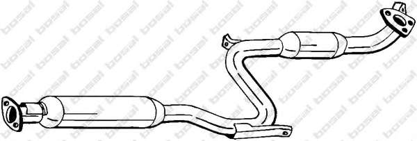 Средний глушитель выхлопных газов