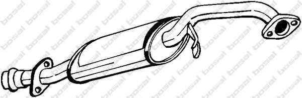 Средний глушитель выхлопных газов