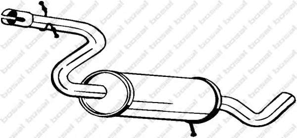 Средний глушитель выхлопных газов