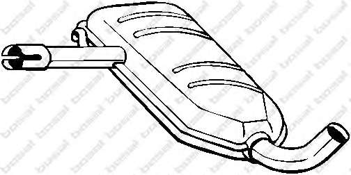 Средний глушитель выхлопных газов